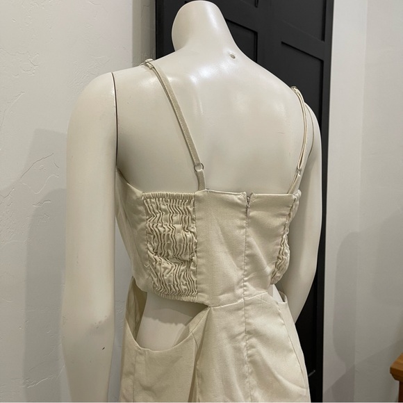 Chic Cream Midi Dress for Women - Picture 5 of 8